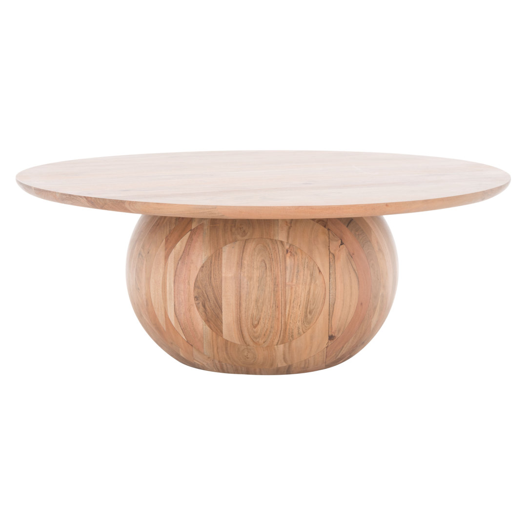 Iver Solid Wood Pedestal Coffee Table